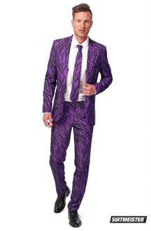 Suitmeister "Paars tijger kostuum voor heren Suitmeister™ - Verkleedkleding - XL"