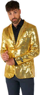 Suitmeister Sequins Gold - Heren Carnavals Jasje Goud  - Maat 2XL