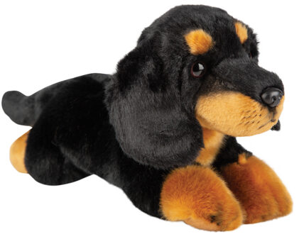 Suki Gifts pluche knuffeldier hond - Teckel - 30 cm - Honden - Knuffel huisdieren Multikleur