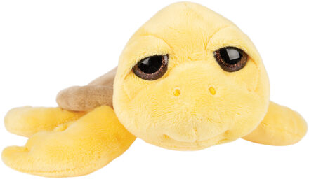 Suki Gifts pluche zeeschildpad Jules knuffeldier - cute eyes - geel - 24 cm - Knuffel zeedieren