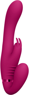 Suki - Vibrerende Strapless Strap-on Rabbit - Roze
