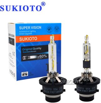 Sukioto 2 Pcs Super Snelle Bright 5500K Xenon D2S D4S Hid Koplamp Lamp 35W 55W D2R D4R xenon Lamp Lamp 12V Hid Licht Voor Auto 55W 5500K / D4S