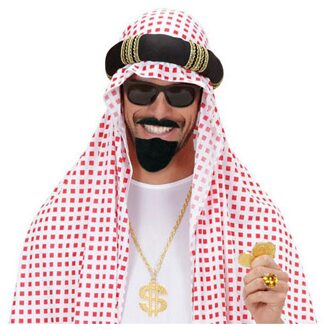 Sultan baard met snor zwart