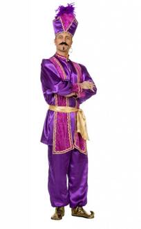 Sultan kostuum paars voor heer