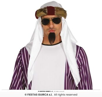 Sultan/Sjeik tulband met sjerp - goud - 1001 nacht Arabische verkleed accessoires