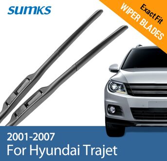 Sumks Wisserbladen Voor Hyundai Trajet 26 "& 22" Fit Haak Armen 2001 2002 2003 2004 2005 2006 2007 voorkant blades enkel en alleen