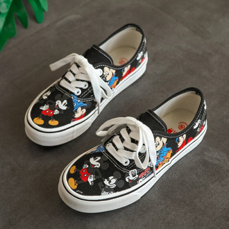 Summer Black Cartoon Canvas Shoes Woman Vulcanize Shoes Trendy Casual Sneakers Women Espadrilles mujer vulcanizar los zapatos