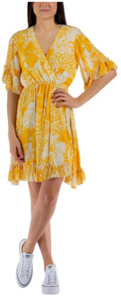 Summer Dresses Fracomina , Yellow , Dames - S,Xs
