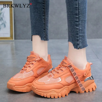 Summer Fashion Shoes Women Lightweight Sneakers Sports Shoes Outdoor Casual Breathable Air Mesh Comfort Lace-Up Shoes