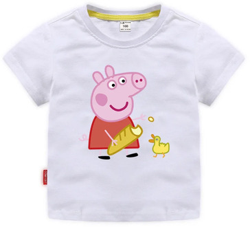 Summer Peppa Pig Child Boy Girl Short Sleeve Casual T-shirt Baby Half Sleeve Shirt Children's Cute Clothing