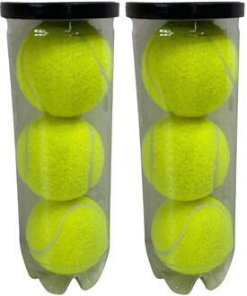 Summer Play Tennisballen in koker - 6x stuks - geel