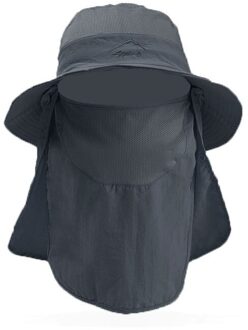 Summer Unisex Outdoor Neck Flap Bucket Boonie Cap Solid Adjustable Fishing Hat Mountaineering Hat Sports Caps In Summer #Zer