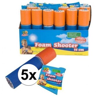 Summertime 5x Speelgoed waterpistool van foam 15 cm Multi