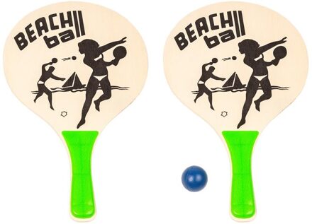 Summertime Beachball set hout - groen - Beachballsets