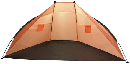 Summertime Beachshelter strandtent - oranje - 270 x 120 cm - Windscherm met draagtas - Windschermen