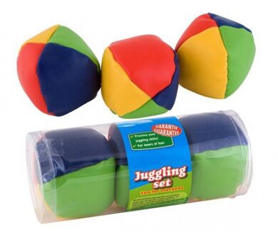Summertime Jongleerballen - 6x stuks - gekleurd - 5 cm - jongleren - spel - ballengooien