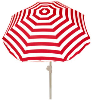 Summertime Rood gestreepte strandparasol 180 cm - Parasols Multikleur
