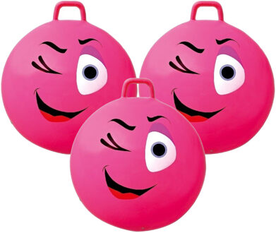Summertime Skippybal Smile Emoticon - 3x - D65 cm - voor kinderen - buiten speelgoed
