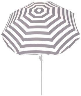 Summertime Strandparasols grijs/wit 180 cm - Parasols Multikleur