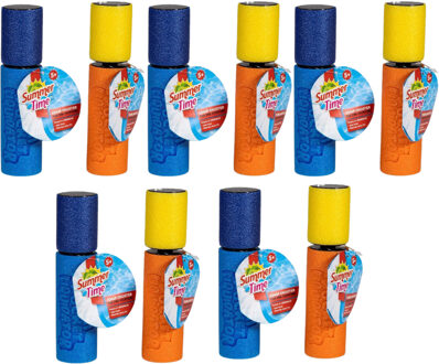 Summertime waterpistool spuit - 10x - van foam - lengte 15 cm - buiten speelgoed - water spuiten