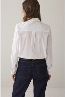 Summum 2s3399-12119 blouse crispy poplin Wit - 36