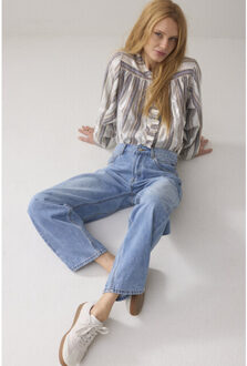 Summum 2s3416-12422 blouse silver stripe Veelkleurig - 38