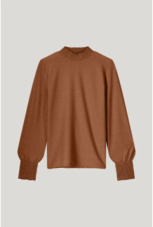 Summum 3s5009-30644 smocked top fine lurex jersey Oranje - XL