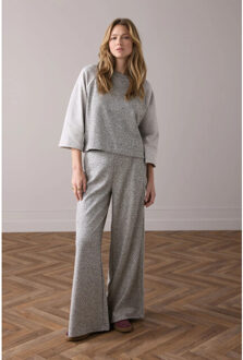 Summum 3s5187-30710 810 shortsleeve harringbone top mist Grijs