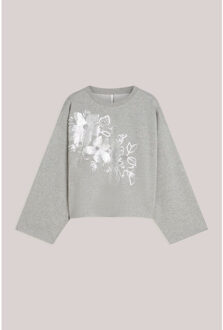 Summum 3s5219-30656 jersey embellished sweat - maat XL Grijs