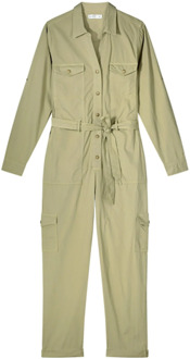 Summum 4s2577-11668 616 jumpsuit crispy cotton greenlentil Groen - 42