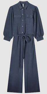 Summum 4s2578-30543 jumpsuit washed modal pique Blauw - L