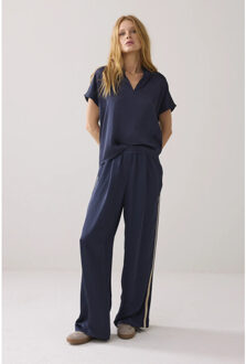 Summum 4s2866-12084 trousers heavy silky touch Blauw - 34