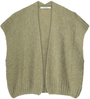 Summum 7s5814-7956 616 sleeveless cardigan mohair blend knit greenlentil Print / Multi
