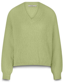 Summum 7s7964-70044 604 sweater garment dye knit misty lime Veelkleurig - XL