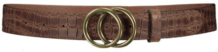 Summum 8s818-8433 746 croco belt leather brown Bruin - 90