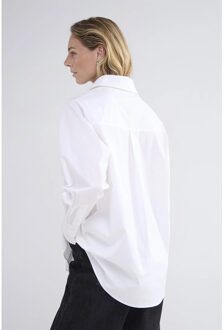 Summum Amsterdam-12119 blouse crispy poplin Wit - 36