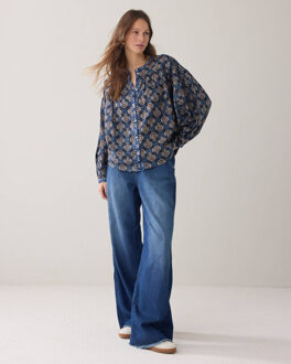 Summum Blouse lange mouw 2s2925-12417 Blauw - 42