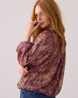 Summum Blouse lange mouw 2s3339-12269 Paars - 36