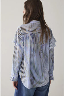 Summum Blouse lange mouw 2s3429-127 - maat 36 Blauw