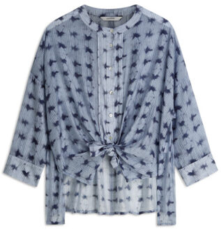 Summum Blouse tie dye stripe 2s3463-128 - maat 40 Blauw