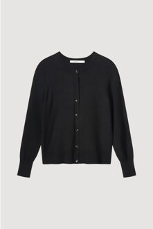 Summum Bordeaux-7980 short cardigan Zwart - L