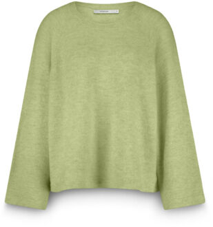 Summum Oversized sweater stretchy wool alpaca blend knit sweaters 7s7943-70029 Groen - M