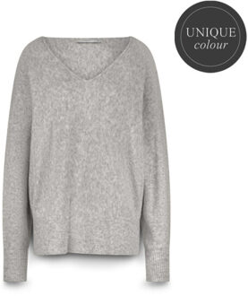 Summum Oversized sweater wool elastane blend knit sweaters 7s7927-7975 Grijs - M