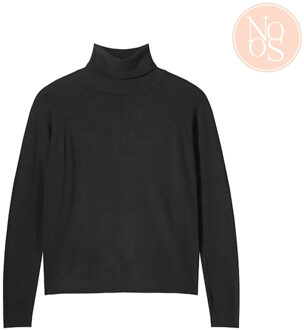 Summum Paris-7890 990 sweater turtle neck basic knit (7s5529) black Zwart