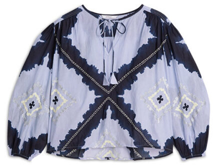 Summum Top cotton voile tie&die 2s3417-12423 Blauw - 38