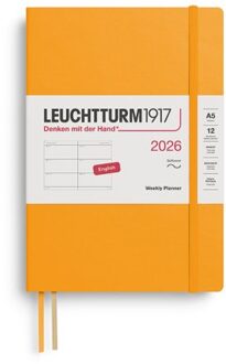 Sun Leuchtturm1917 agenda 2026 1 week per 2 pagina's, softcover, medium a5, rising sun