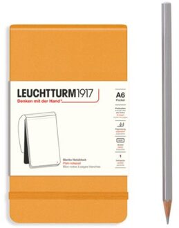 Sun Leuchtturm1917 reporter notepad, hardcover, pocket (a6), blanco, rising sun