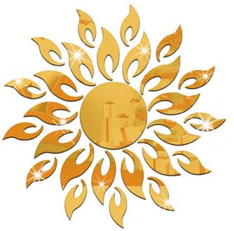 Sun Mirror Wall Sticker 3D TV Background Stickers DIY Wall Decor Decal Stickers Art Mural Bedroom Bathroom Decoration 02