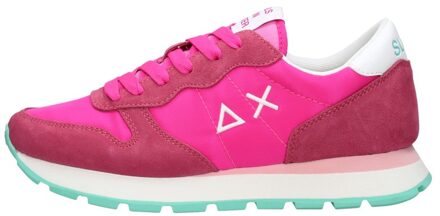 Sun68 Ally Solid Nylon Sneaker Dames Roze