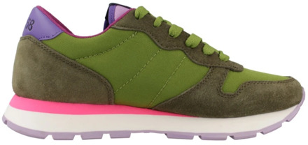 Sun68 Ally Solid Sneaker Dames Groen/Multi